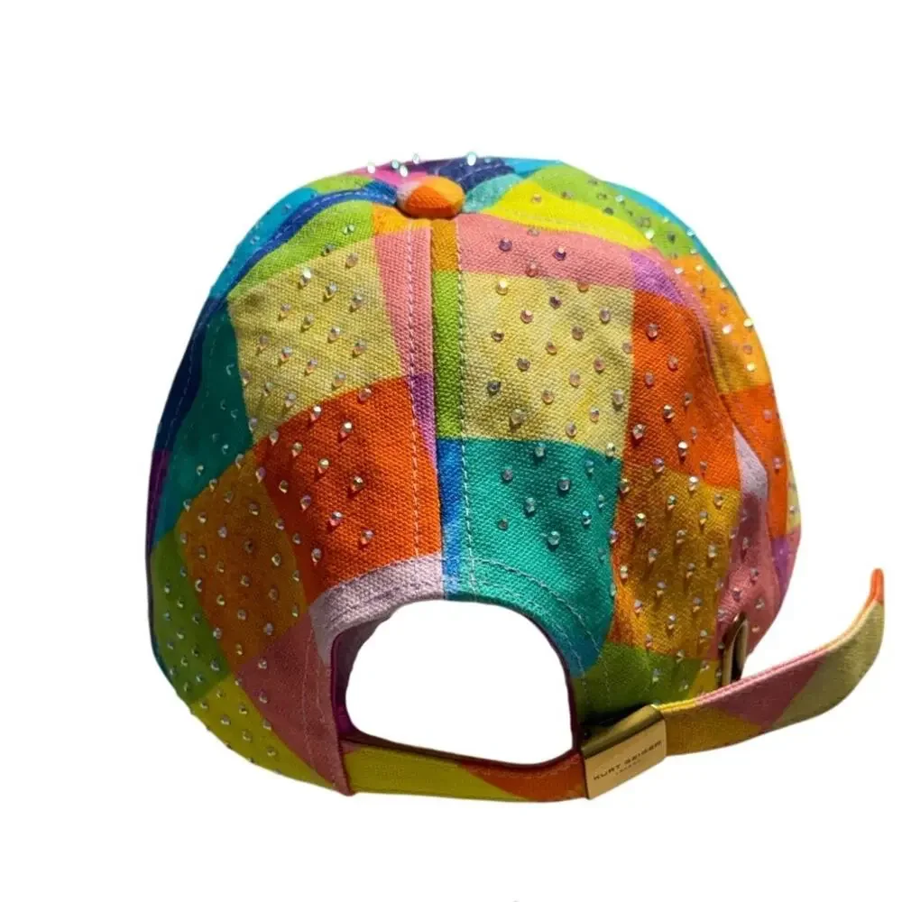 Kurt Geiger Baseball Cap Hat Stained Glass Print One-Size Adjustable Blingy New